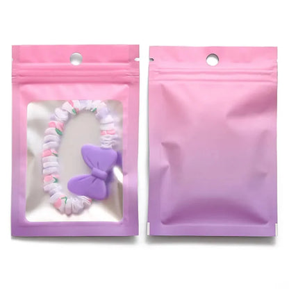 100Pcs Mini Transparent Resealable Ziplock Jewelry Packing Bags Ideal for Nail Accessories Small Business Packaging Pouches