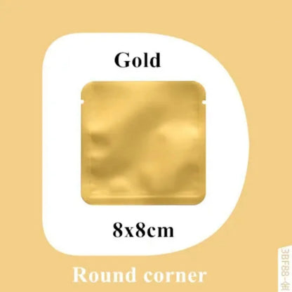 100Pcs Open Top Aluminum Foil Bags 2g-15g Tea Heat Sealing Pouches for Coffee Herbs Sugar Shampoo Powder Salt Packaging