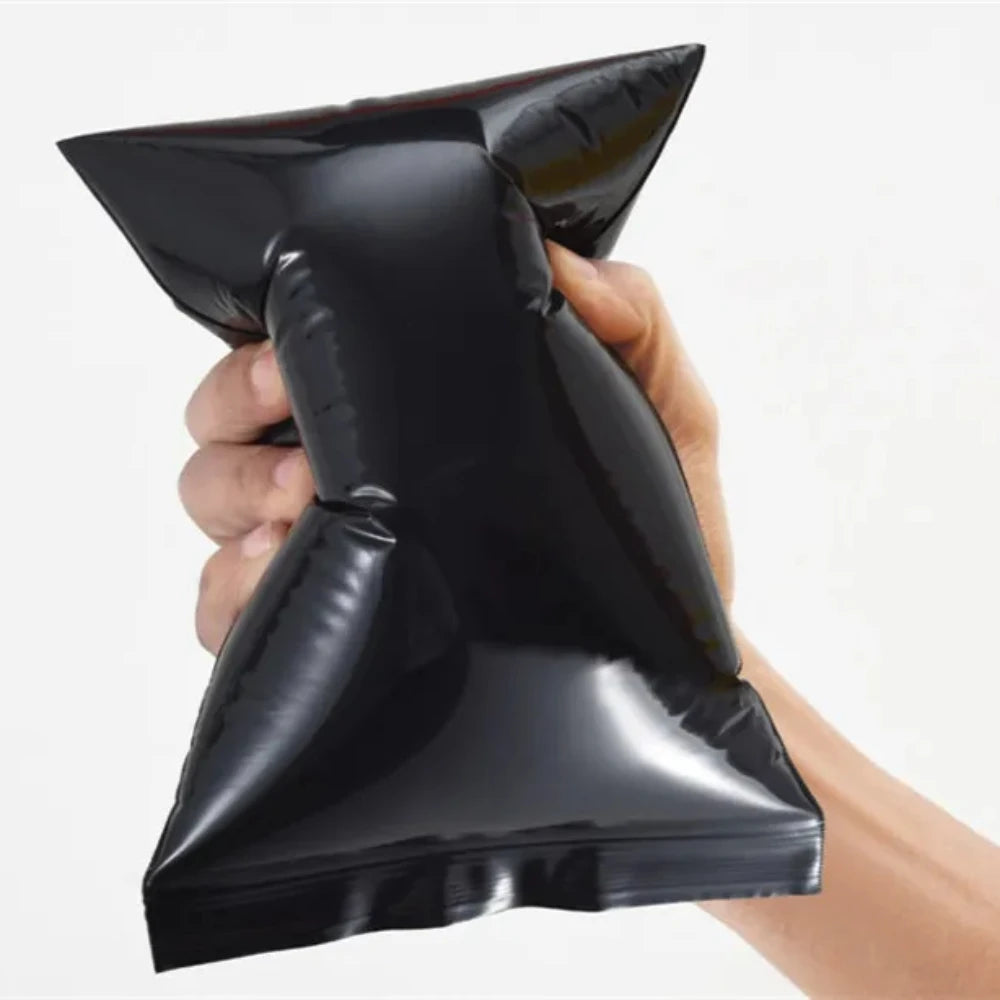 100 шт. черных многоразовых полиэтиленовых пластиковых пакетов с застежкой-молнией, светонепроницаемых портативных мешочков для хранения подарков, электроники, инструментов, праздничных принадлежностей 