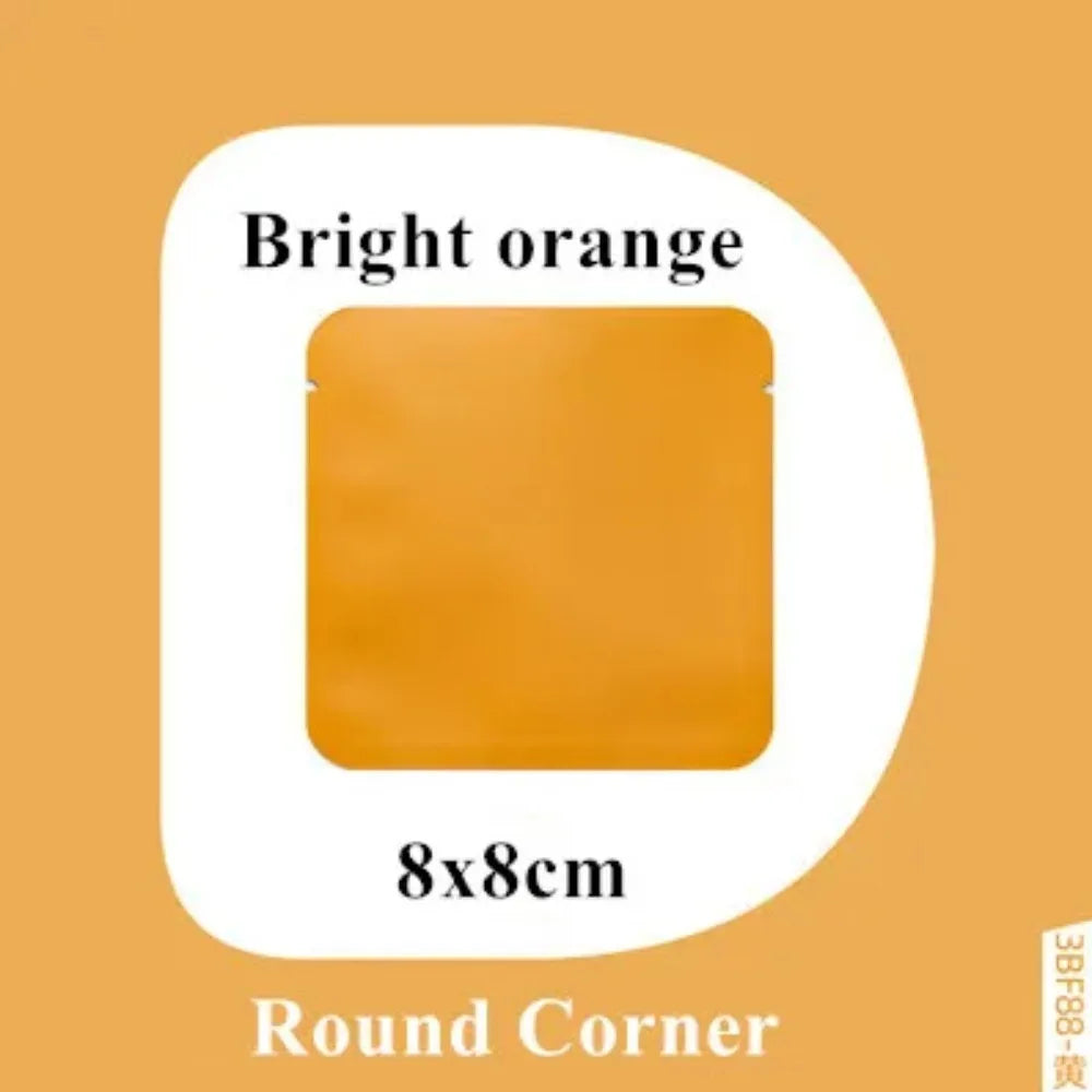 100Pcs Open Top Aluminum Foil Bags 2g-15g Tea Heat Sealing Pouches for Coffee Herbs Sugar Shampoo Powder Salt Packaging