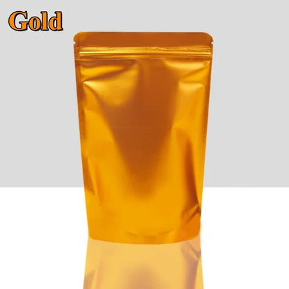 100Pcs Resealable Stand Up Matte Aluminum Foil Ziplock Bags Ideal for Coffee Beans Candy Snacks Xmas Gifts Packaging Pouches