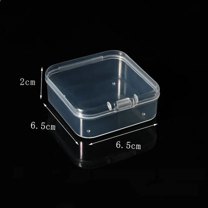 20Pcs Mini Clear Plastic Storage Box Jewelry Ornament Office Case Transparent Organizer Multifunctional Portable Package Boxes