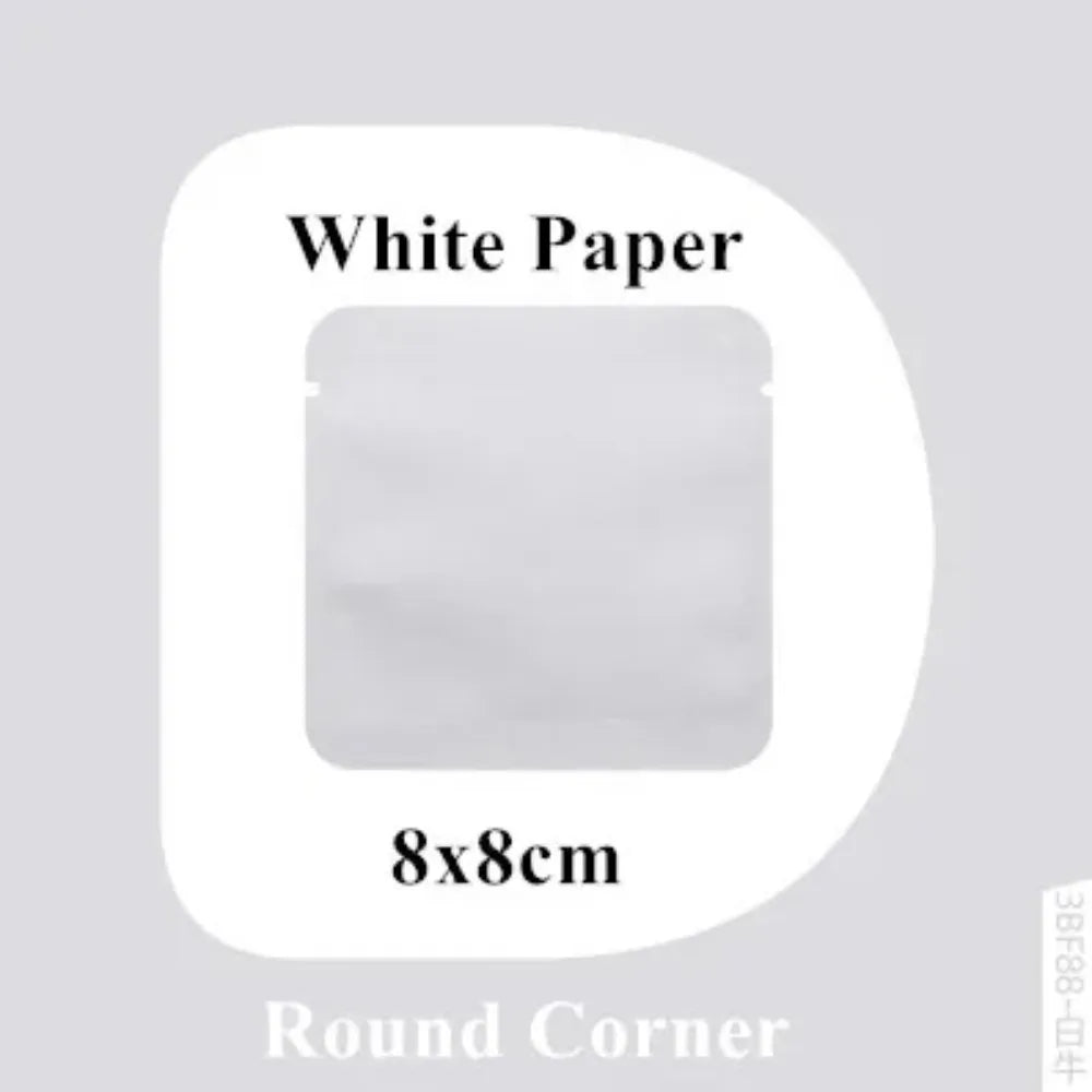 100Pcs Open Top Aluminum Foil Bags 2g-15g Tea Heat Sealing Pouches for Coffee Herbs Sugar Shampoo Powder Salt Packaging