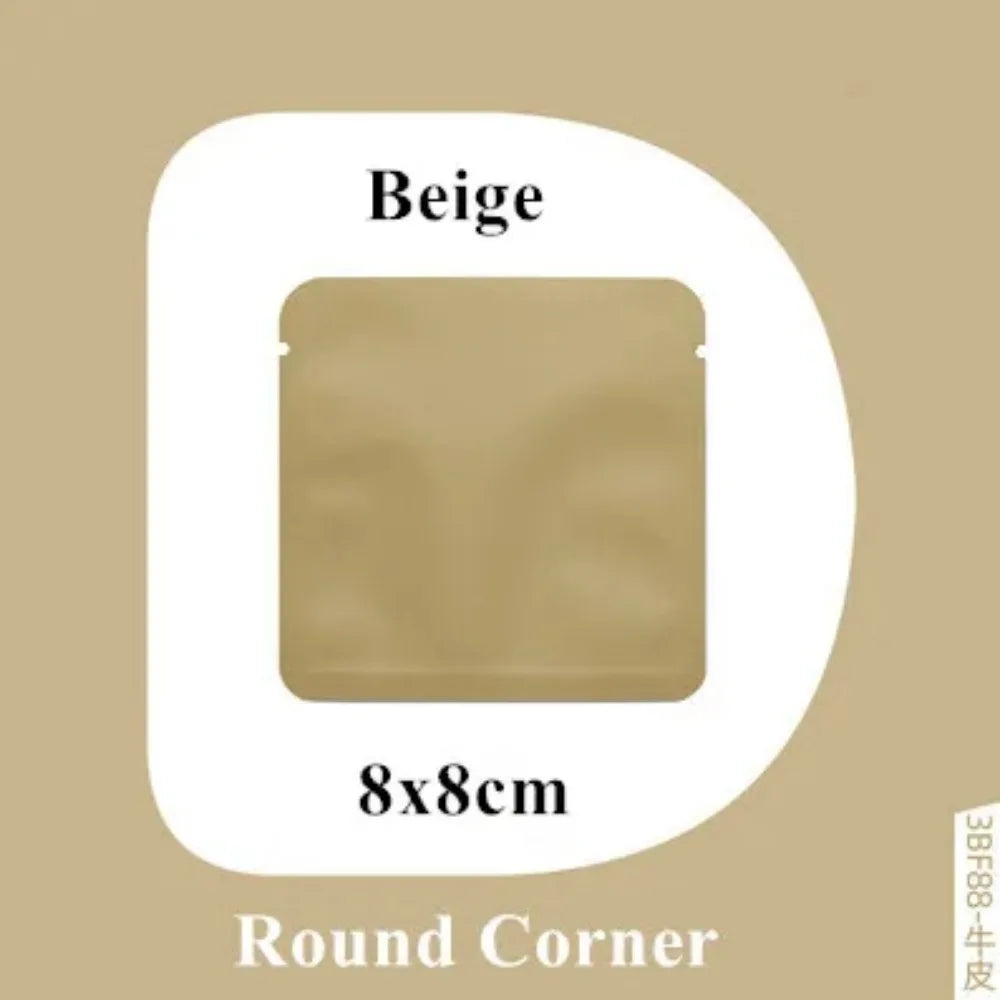 100Pcs Open Top Aluminum Foil Bags 2g-15g Tea Heat Sealing Pouches for Coffee Herbs Sugar Shampoo Powder Salt Packaging