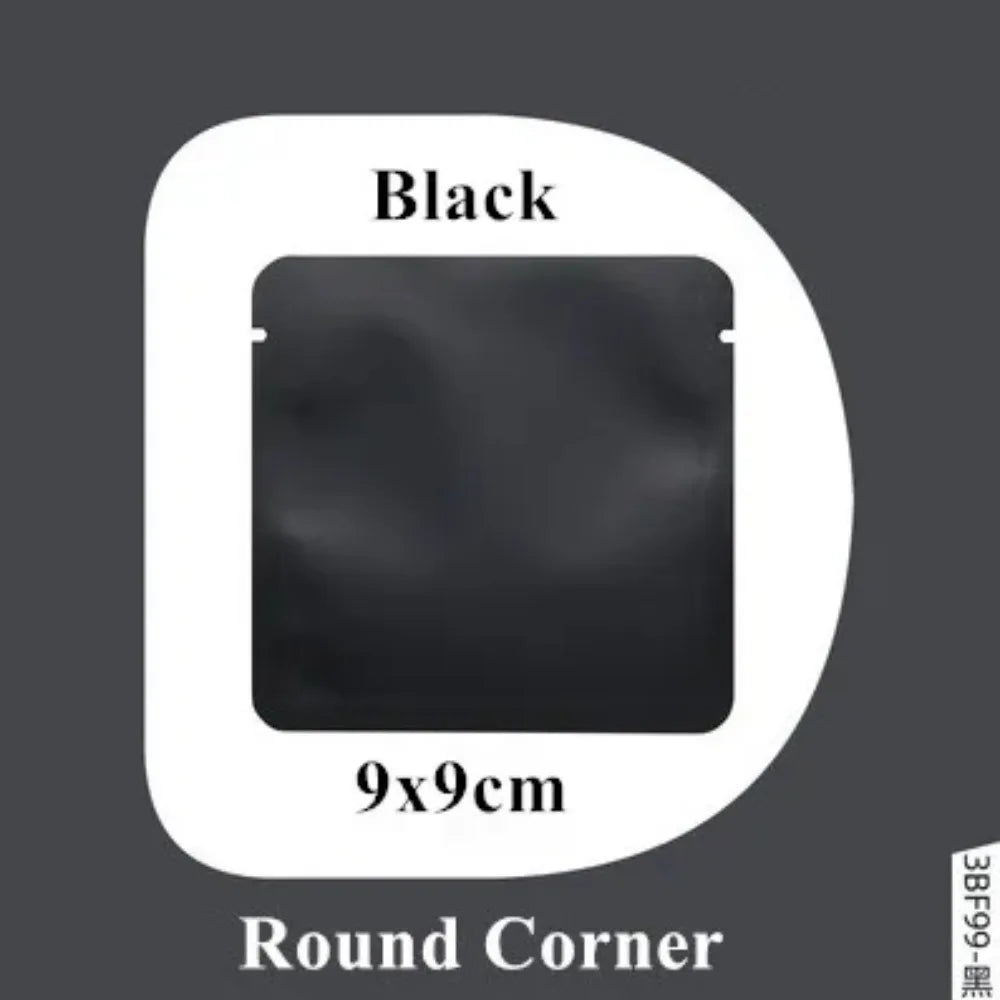 100Pcs Open Top Aluminum Foil Bags 2g-15g Tea Heat Sealing Pouches for Coffee Herbs Sugar Shampoo Powder Salt Packaging