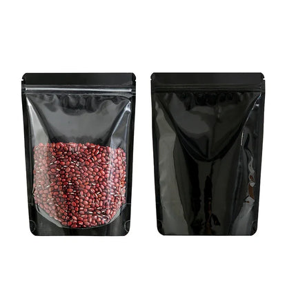 100Pcs Side Transparent Stand Up Pouch Moisture Proof Sealing Bags for Oats Biscuits Small Business Packaging Food Pouches