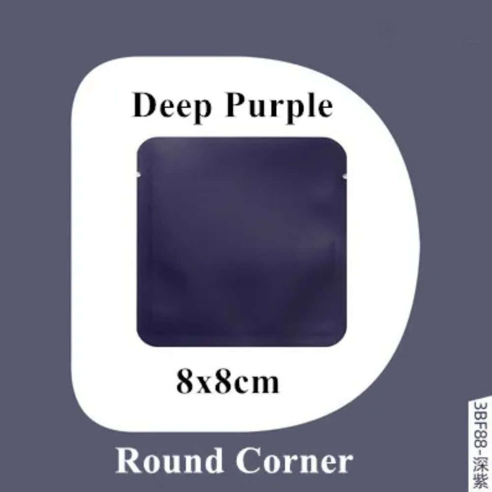 100Pcs Open Top Aluminum Foil Bags 2g-15g Tea Heat Sealing Pouches for Coffee Herbs Sugar Shampoo Powder Salt Packaging