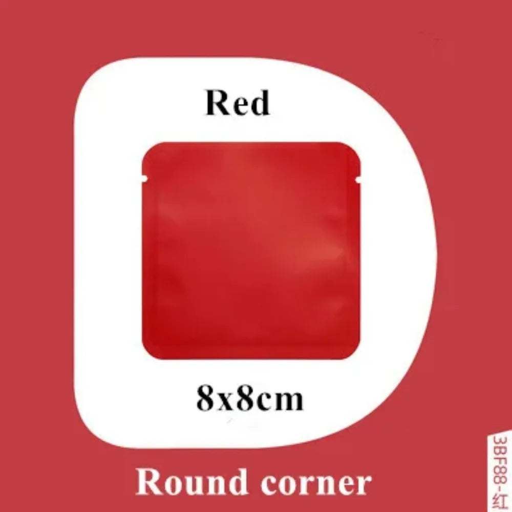 100Pcs Open Top Aluminum Foil Bags 2g-15g Tea Heat Sealing Pouches for Coffee Herbs Sugar Shampoo Powder Salt Packaging