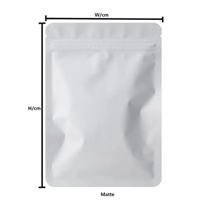100Pcs Double Sided Frosted Mylar Bags Waterproof Flat Bottom Aluminum Foil Zip Lock Bags for Food Storage Crafting