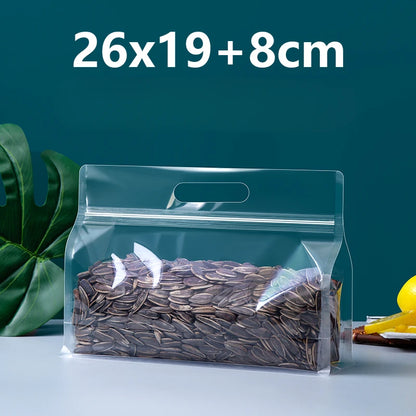 50 шт. многоразовых прозрачных пластиковых пакетов с застежкой-молнией, с отверстием для подвешивания, для упаковки закусок к кофе и хранения на свадебных вечеринках 