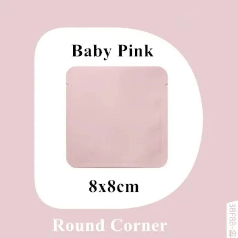 100Pcs Open Top Aluminum Foil Bags 2g-15g Tea Heat Sealing Pouches for Coffee Herbs Sugar Shampoo Powder Salt Packaging