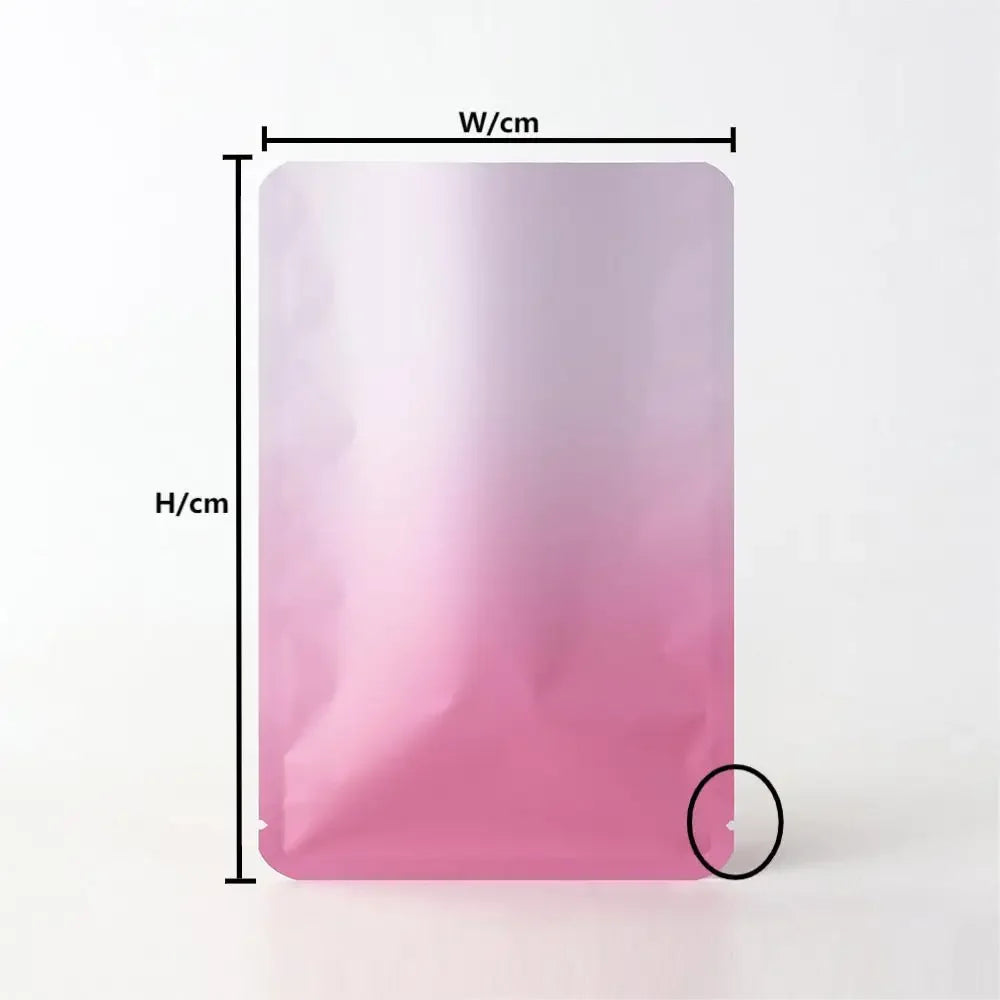 100Pcs Matte Gradient Self-Sealing Aluminium Foil Pouches for Tea Coffee Beans Durable Storage Bags Eco-Friendly Packaging