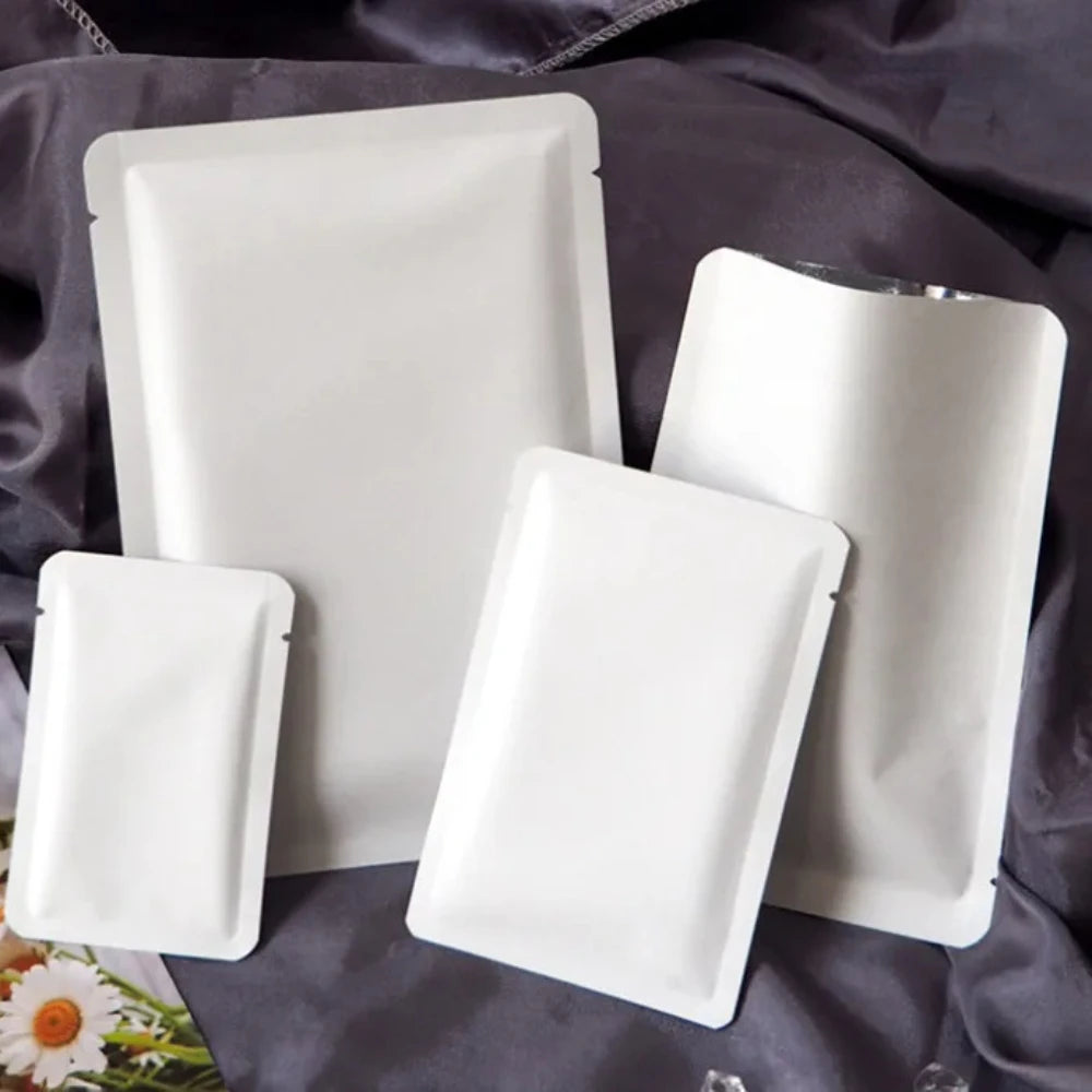 100 шт. крафт-бумажные пакеты с открытым верхом, термосвариваемые упаковочные пакеты для кофе, чая, специй, шоколада, конфет, мыла, экологически чистые 