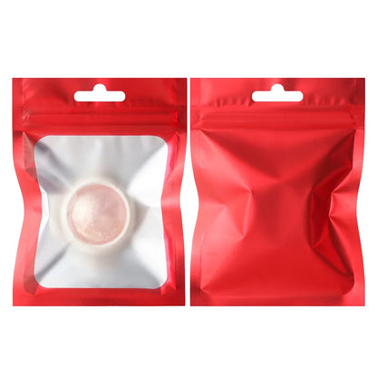 100 шт. матовой алюминиевой фольги прозрачные цветные рамки самозапечатывающиеся пакеты водонепроницаемые многоразовые подарочные пакеты с застежкой-молнией для ювелирных изделий 