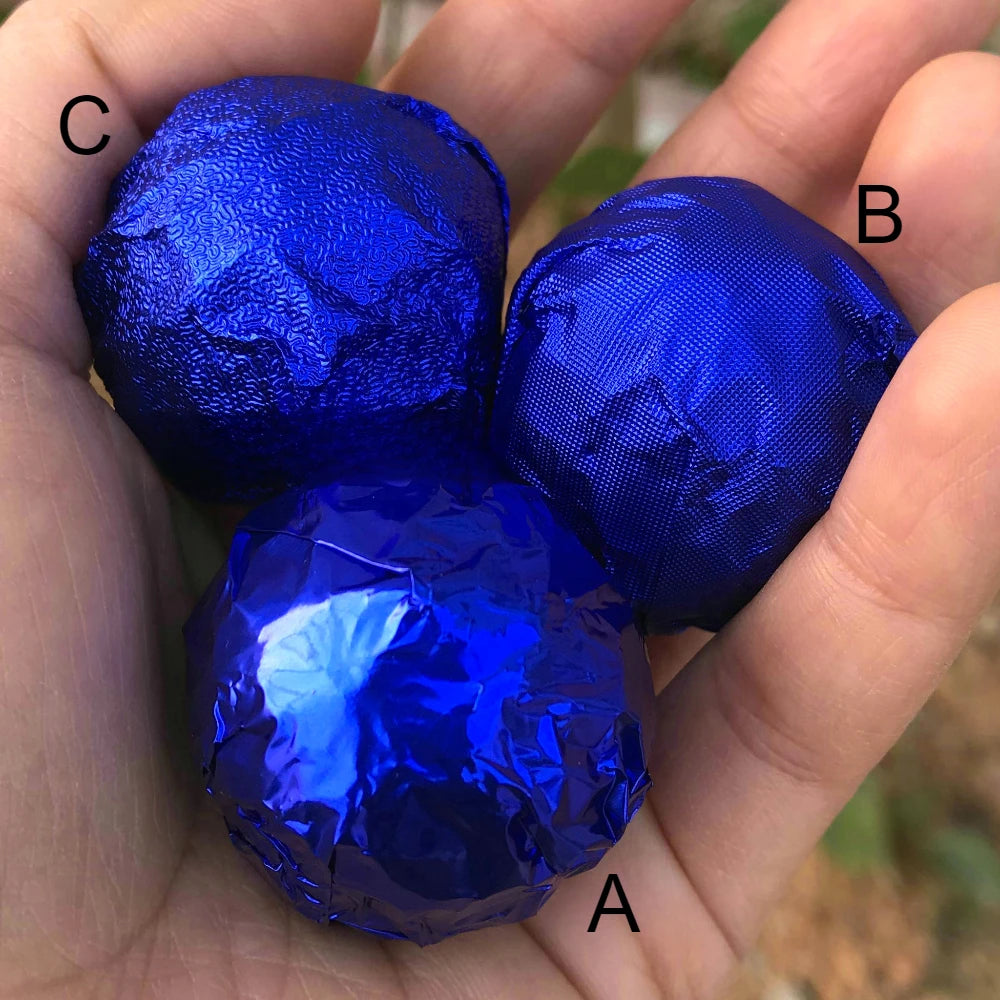 500Pcs Colored Aluminum Foil Paper Chocolate Candy Little Green Tea Glutinous Rice Egg Sesame Pill Pink Tin Paper