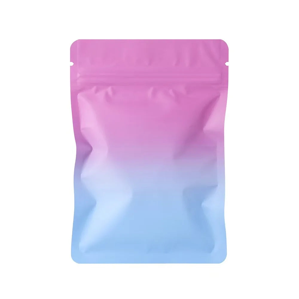 100Pcs Double Sided Frosted Mylar Bags Waterproof Flat Bottom Aluminum Foil Zip Lock Bags for Food Storage Crafting