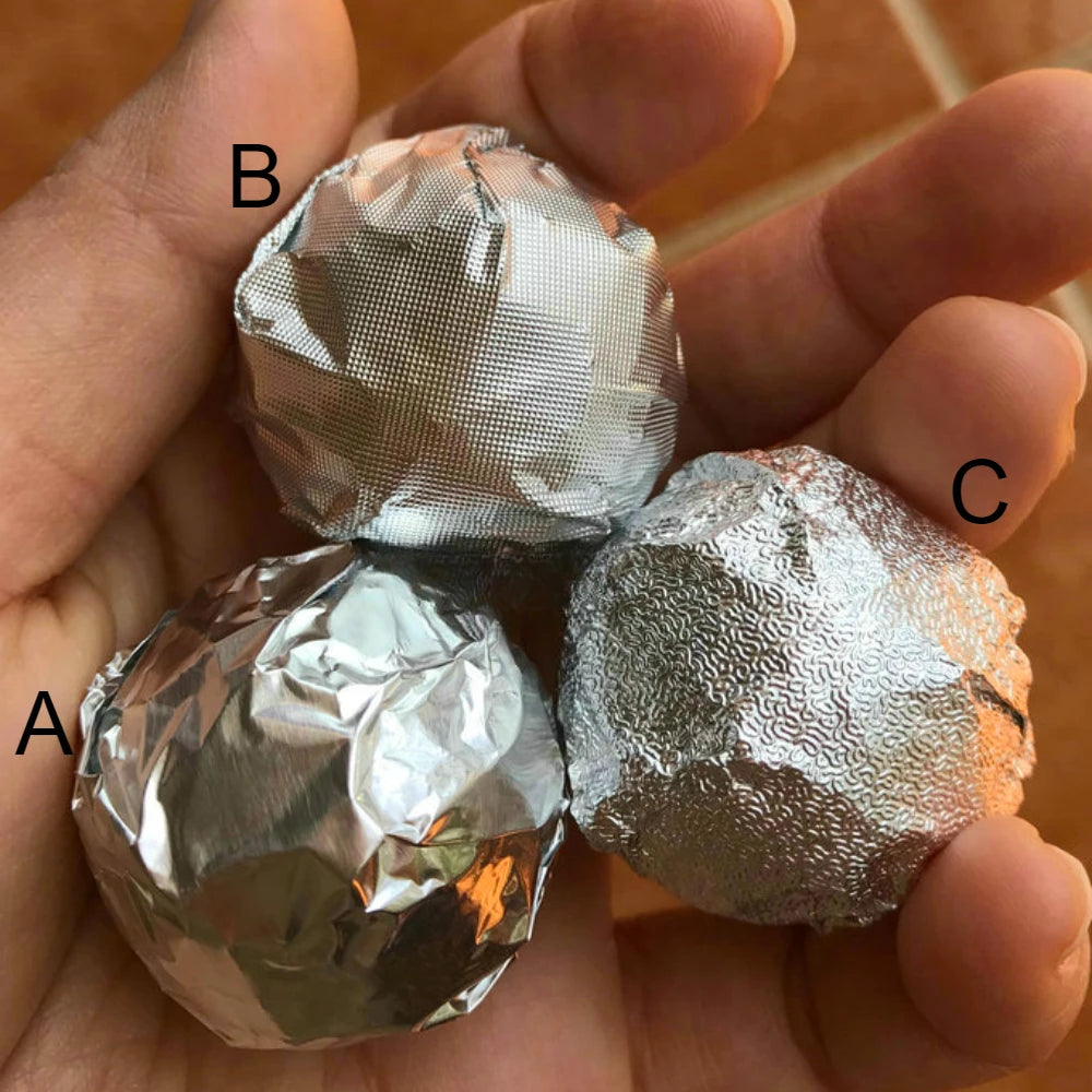 500Pcs Colored Aluminum Foil Paper Chocolate Candy Little Green Tea Glutinous Rice Egg Sesame Pill Pink Tin Paper