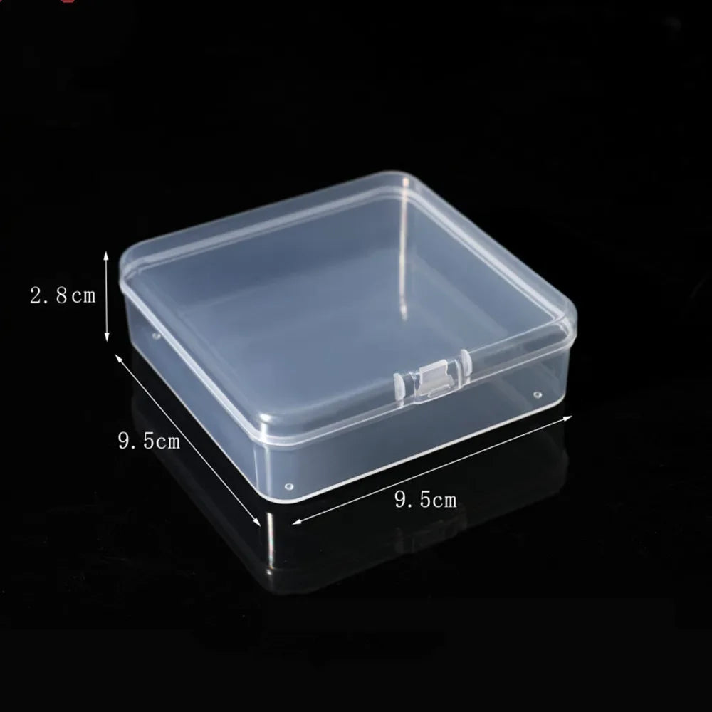 20Pcs Mini Clear Plastic Storage Box Jewelry Ornament Office Case Transparent Organizer Multifunctional Portable Package Boxes