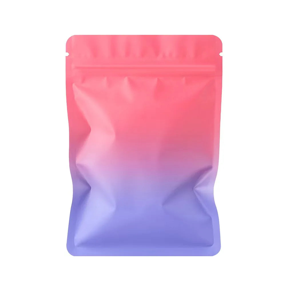 100Pcs Double Sided Frosted Mylar Bags Waterproof Flat Bottom Aluminum Foil Zip Lock Bags for Food Storage Crafting