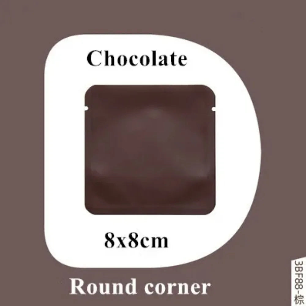 100Pcs Open Top Aluminum Foil Bags 2g-15g Tea Heat Sealing Pouches for Coffee Herbs Sugar Shampoo Powder Salt Packaging