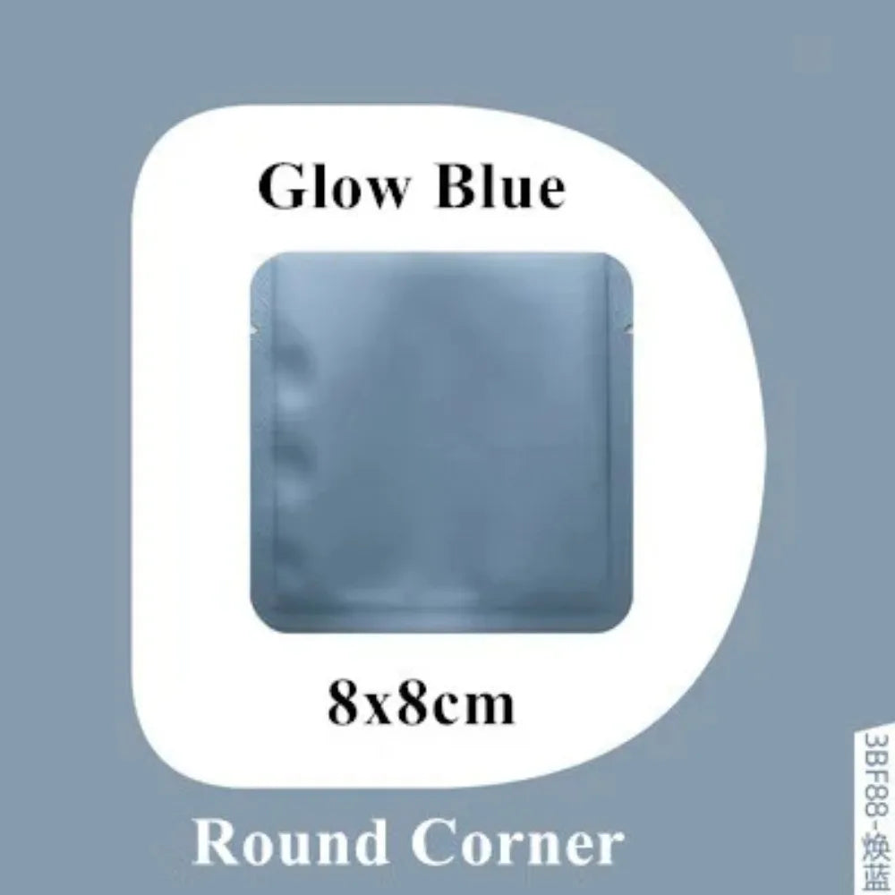 100Pcs Open Top Aluminum Foil Bags 2g-15g Tea Heat Sealing Pouches for Coffee Herbs Sugar Shampoo Powder Salt Packaging