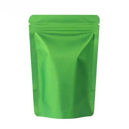 100Pcs Durable Moisture proof Zipper Seal Mylar Bags Vertical Matte Aluminum Food Storage Coffee Grocery Packaging Pouches