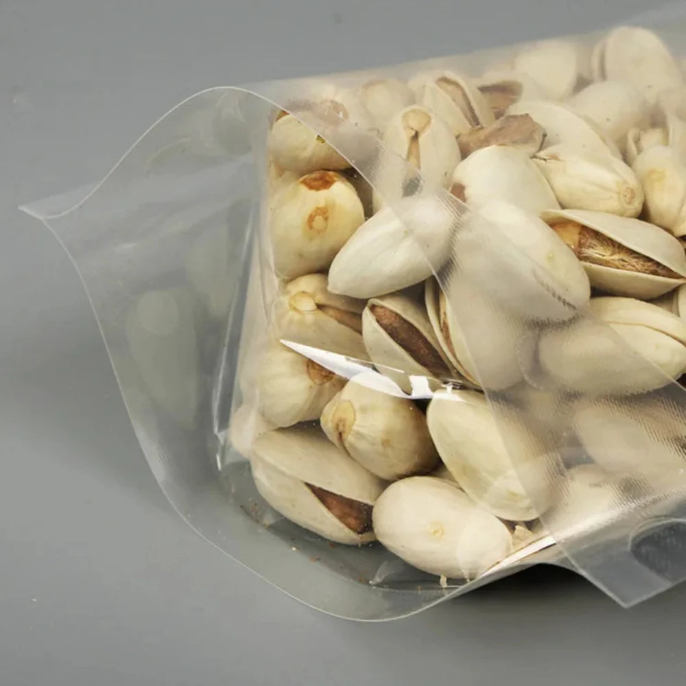 100Pcs Resealable High Clear Stand Up Plastic Zipper Bags Perfect for Snacks Candy Coffee Dried Fruits Gifts Storage Pouches