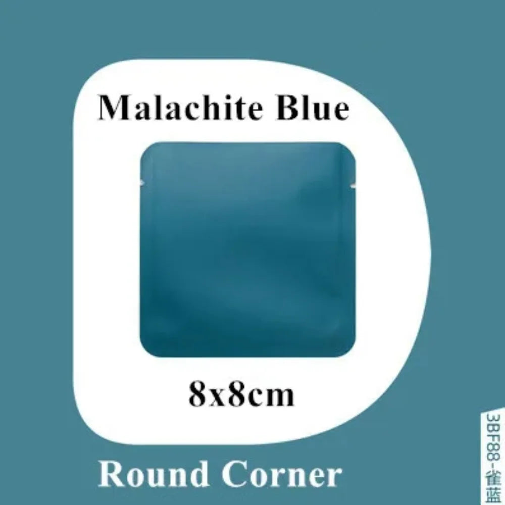 100Pcs Open Top Aluminum Foil Bags 2g-15g Tea Heat Sealing Pouches for Coffee Herbs Sugar Shampoo Powder Salt Packaging