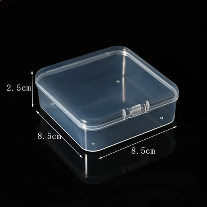20Pcs Mini Clear Plastic Storage Box Jewelry Ornament Office Case Transparent Organizer Multifunctional Portable Package Boxes