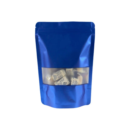 Colored Aluminum Foil Bag Matte Window Stand Up Plated Self Sealing Frosted Food Packaging Candy Snack Sealed Pouches
