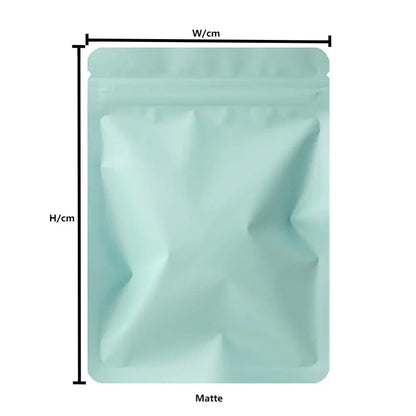 100Pcs Double Sided Frosted Mylar Bags Waterproof Flat Bottom Aluminum Foil Zip Lock Bags for Food Storage Crafting