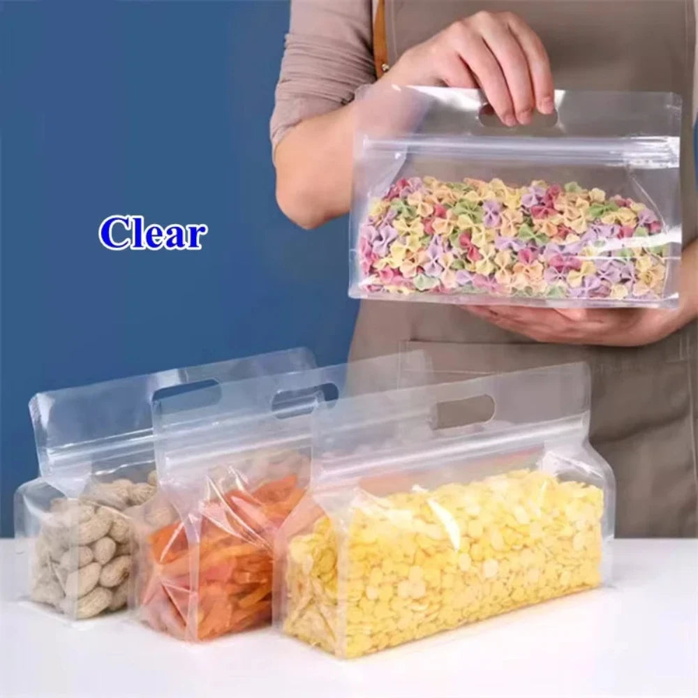 50 шт. многоразовых прозрачных пластиковых пакетов с застежкой-молнией, с отверстием для подвешивания, для упаковки закусок к кофе и хранения на свадебных вечеринках 