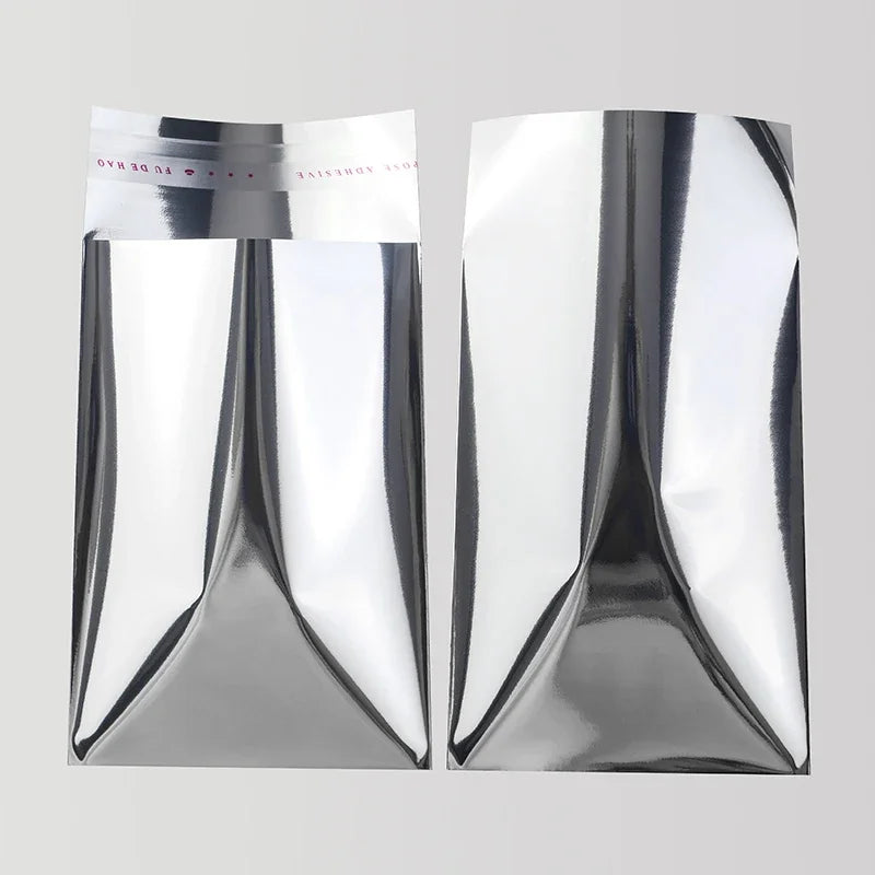 100Pcs Aluminum Foil Silver Self-adhesive Self-sealing Packaging Bags, Documents, Postcards, Small Business Batch Packaging Bag