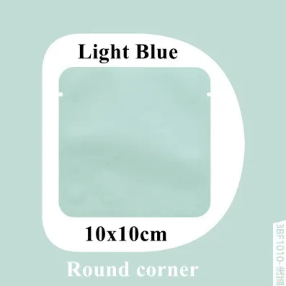 100Pcs Open Top Aluminum Foil Bags 2g-15g Tea Heat Sealing Pouches for Coffee Herbs Sugar Shampoo Powder Salt Packaging