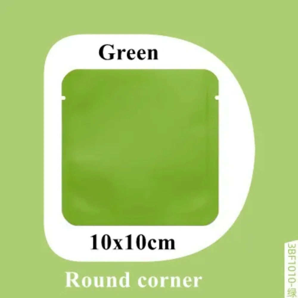 100Pcs Open Top Aluminum Foil Bags 2g-15g Tea Heat Sealing Pouches for Coffee Herbs Sugar Shampoo Powder Salt Packaging