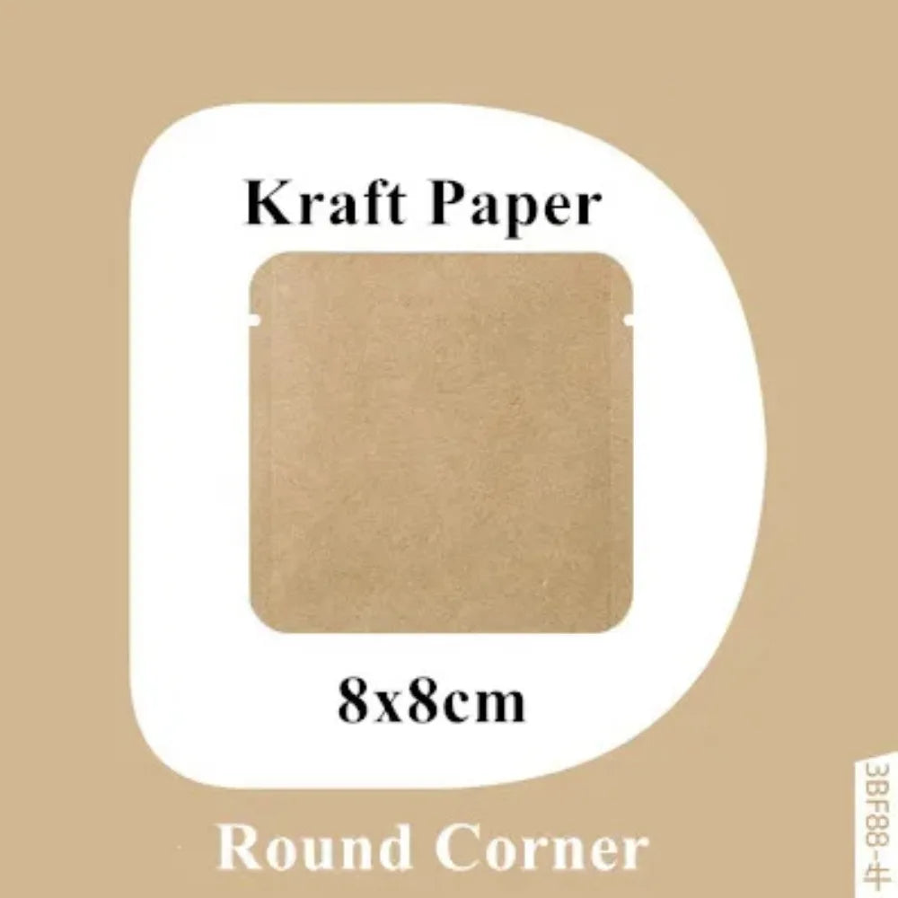 100Pcs Open Top Aluminum Foil Bags 2g-15g Tea Heat Sealing Pouches for Coffee Herbs Sugar Shampoo Powder Salt Packaging