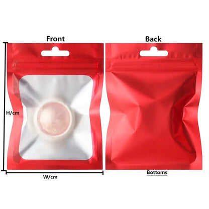 100 шт. матовой алюминиевой фольги прозрачные цветные рамки самозапечатывающиеся пакеты водонепроницаемые многоразовые подарочные пакеты с застежкой-молнией для ювелирных изделий 