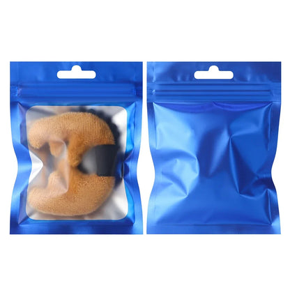 100 шт. матовой алюминиевой фольги прозрачные цветные рамки самозапечатывающиеся пакеты водонепроницаемые многоразовые подарочные пакеты с застежкой-молнией для ювелирных изделий 