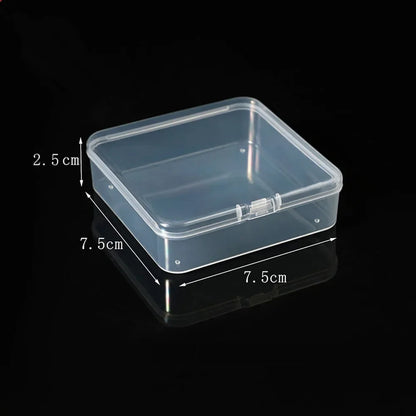 20Pcs Mini Clear Plastic Storage Box Jewelry Ornament Office Case Transparent Organizer Multifunctional Portable Package Boxes