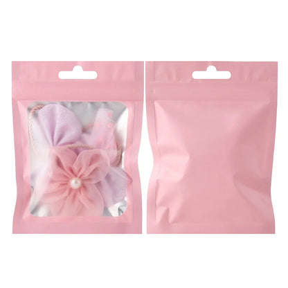 100 шт. матовой алюминиевой фольги прозрачные цветные рамки самозапечатывающиеся пакеты водонепроницаемые многоразовые подарочные пакеты с застежкой-молнией для ювелирных изделий 